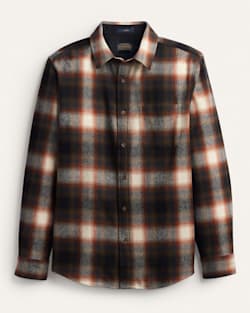 MEN'S PLAID LODGE SHIRT IN BROWN/SLATE OMBRE image number 1