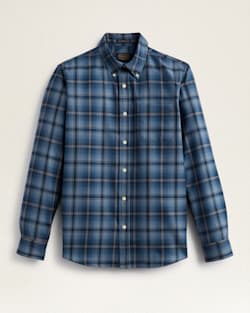 SIR PENDLETON MERINO SHIRT IN BLUE/TAN PLAID image number 1