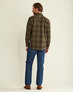 ALTERNATE VIEW OF SIR PENDLETON MERINO SHIRT IN GREEN/COPPER PLAID image number 3