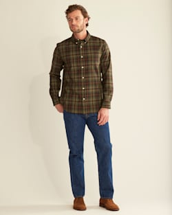 ALTERNATE VIEW OF SIR PENDLETON MERINO SHIRT IN GREEN/COPPER PLAID image number 4