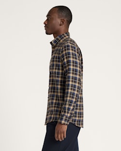 ALTERNATE VIEW OF MEN'S SIR PENDLETON MERINO SHIRT IN BROWN/BLUE PLAID image number 3