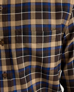 ALTERNATE VIEW OF MEN'S SIR PENDLETON MERINO SHIRT IN BROWN/BLUE PLAID image number 5