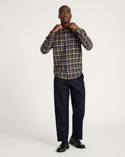 ALTERNATE VIEW OF MEN'S SIR PENDLETON MERINO SHIRT IN BROWN/BLUE PLAID image number 6