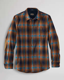 MEN'S PLAID TRAIL SHIRT IN BROWN/TURQUOISE OMBRE image number 1