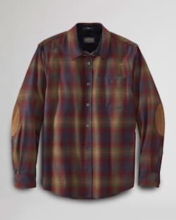 MEN'S PLAID TRAIL SHIRT IN GREEN/RED OMBRE image number 1
