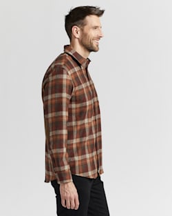 ALTERNATE VIEW OF MEN'S PLAID TRAIL SHIRT IN RUST ORIGINAL SURF PLAID image number 2