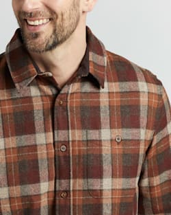 ALTERNATE VIEW OF MEN'S PLAID TRAIL SHIRT IN RUST ORIGINAL SURF PLAID image number 5