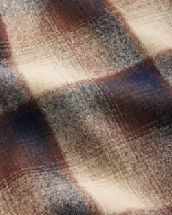 ALTERNATE VIEW OF MEN'S PLAID ELBOW-PATCH TRAIL SHIRT IN BROWN/NAVY OMBRE image number 8
