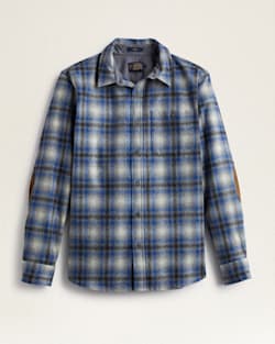 MEN'S PLAID ELBOW-PATCH TRAIL SHIRT IN GREY/BLUE OMBRE image number 1