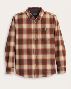 MEN'S PLAID ELBOW-PATCH TRAIL SHIRT IN RUST/WHITE PLAID image number 1