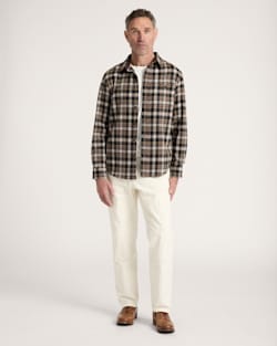 ALTERNATE VIEW OF MEN'S PLAID ELBOW-PATCH TRAIL SHIRT IN BROWN/YELLOW PLAID image number 5