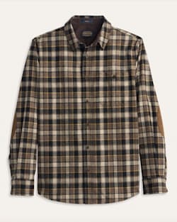 ALTERNATE VIEW OF MEN'S PLAID ELBOW-PATCH TRAIL SHIRT IN BROWN/YELLOW PLAID image number 6