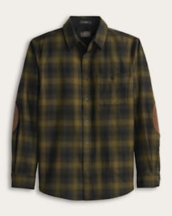 MEN'S PLAID ELBOW-PATCH TRAIL SHIRT IN OLIVE/GREEN PLAID image number 1