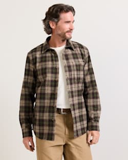 MEN'S PLAID TRAIL SHIRT IN BROWN/GREEN PLAID image number 1