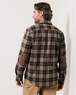 ALTERNATE VIEW OF MEN'S PLAID TRAIL SHIRT IN BROWN/GREEN PLAID image number 2