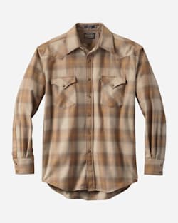 MEN'S FITTED SNAP-FRONT CANYON SHIRT IN TAN/GOLD OMBRE image number 1