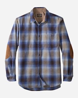 MEN'S FITTED ELBOW-PATCH TRAIL SHIRT IN TAUPE/BROWN/BLUE OMBRE image number 1