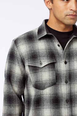 ALTERNATE VIEW OF GUIDE SHIRT IN NATURAL/BLACK PLAID image number 5