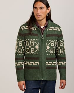 ALTERNATE VIEW OF THE ORIGINAL WESTERLEY MEN�S SWEATER IN DARK GREEN image number 3
