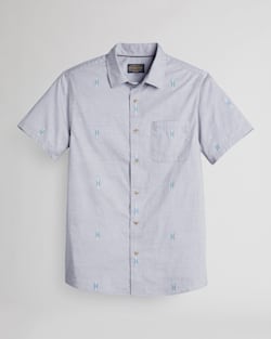 MEN'S SHORT-SLEEVE CARSON CHAMBRAY DOBBY SHIRT IN OCEAN GREY image number 1