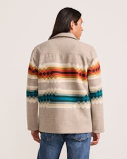 ALTERNATE VIEW OF ADDIE ROANHORSE X PENDLETON MIDDLE WATERS WOOL COAT IN MIDDLE WATERS image number 2