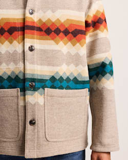 ALTERNATE VIEW OF ADDIE ROANHORSE X PENDLETON MIDDLE WATERS WOOL COAT IN MIDDLE WATERS image number 5