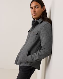 ALTERNATE VIEW OF MEN'S FOREST TWILL SHIRT JACKET IN CHARCOAL image number 4