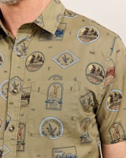 ALTERNATE VIEW OF MEN'S SHORT-SLEEVE NATIONAL PARK SHORELINE SHIRT IN OLIVE image number 4