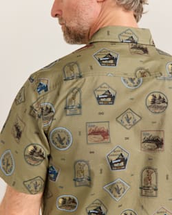 ALTERNATE VIEW OF MEN'S SHORT-SLEEVE NATIONAL PARK SHORELINE SHIRT IN OLIVE image number 5