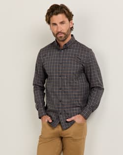 ALTERNATE VIEW OF MEN'S FREMONT COTTON SHIRT IN NAVY CHECK image number 2