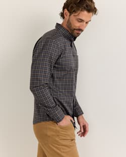 ALTERNATE VIEW OF MEN'S FREMONT COTTON SHIRT IN NAVY CHECK image number 3