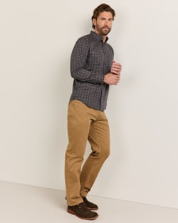 ALTERNATE VIEW OF MEN'S FREMONT COTTON SHIRT IN NAVY CHECK image number 6