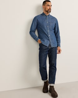 MEN'S RILEY DENIM SHIRT IN BLUE DENIM image number 1
