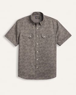 MEN'S SHORT-SLEEVE LARAMIE SNAP-FRONT SHIRT IN GREY WESTERN DITSY image number 1