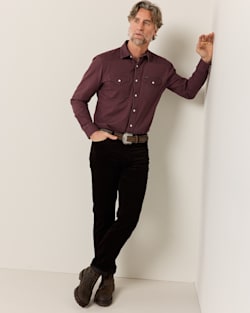 ALTERNATE VIEW OF MEN'S DILLON WESTERN TWILL SHIRT IN WASHED BERRY image number 6