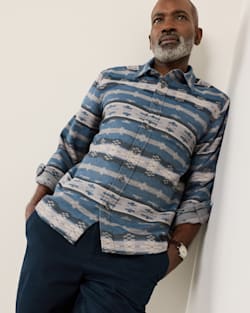 MEN'S PAINTED HILLS COTTON CHAMOIS SHIRT IN BLUE image number 1