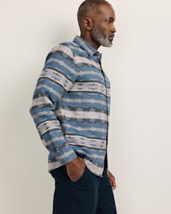 ALTERNATE VIEW OF MEN'S PAINTED HILLS COTTON CHAMOIS SHIRT IN BLUE image number 2