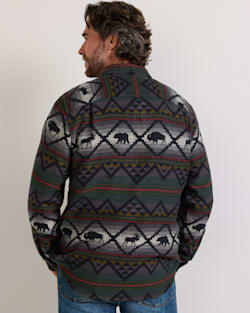 ALTERNATE VIEW OF MEN'S LOST TRAIL COTTON CHAMOIS SHIRT IN BLACK image number 5