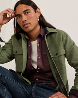 ALTERNATE VIEW OF MEN'S BELMONT MOLESKIN SHIRT IN OLIVE image number 6