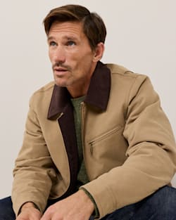 MEN'S TAHOMA CANVAS TRUCKER JACKET IN OLD OAK image number 1