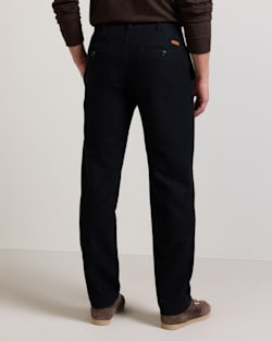 ALTERNATE VIEW OF MEN'S RELAXED MOLESKIN CHINO PANTS IN BLACK image number 4