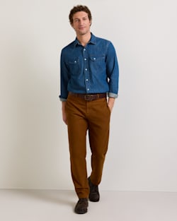 ALTERNATE VIEW OF MEN'S RELAXED MOLESKIN CHINO PANTS IN WHISKY image number 2