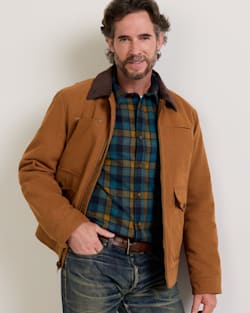 ALTERNATE VIEW OF MEN'S CARSON CITY CANVAS RANCH COAT IN WHISKY image number 5