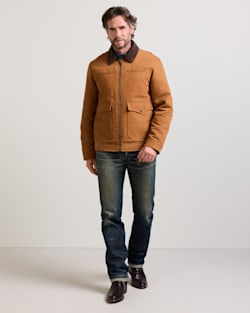 ALTERNATE VIEW OF MEN'S CARSON CITY CANVAS RANCH COAT IN WHISKY image number 6