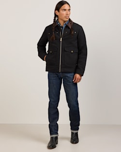 MEN'S CARSON CITY CANVAS RANCH COAT IN BLACK image number 1