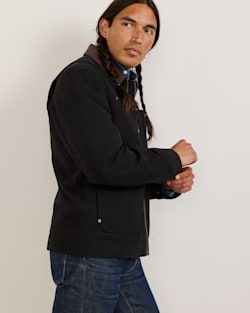 ALTERNATE VIEW OF MEN'S CARSON CITY CANVAS RANCH COAT IN BLACK image number 3
