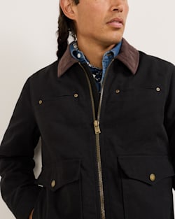 ALTERNATE VIEW OF MEN'S CARSON CITY CANVAS RANCH COAT IN BLACK image number 5