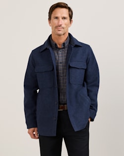 MEN�S WOOL LAWSON COAT IN NAVY MIX image number 1