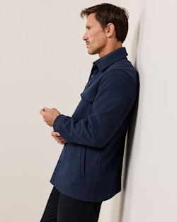 ALTERNATE VIEW OF MEN�S WOOL LAWSON COAT IN NAVY MIX image number 4