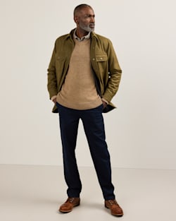 ALTERNATE VIEW OF MEN'S QUILTED WOOL CPO JACKET IN GREEN MIX image number 6